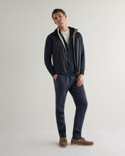 Load image into Gallery viewer, N.Peal Men's Ladbroke Cashmere Hoodie Indigo Blue
