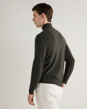 Load image into Gallery viewer, N.Peal Men's Mayfair Turtle Neck Cashmere Jumper Arabica Khaki Green
