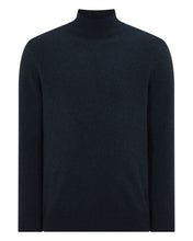 Load image into Gallery viewer, N.Peal Men's Mayfair Turtle Neck Cashmere Jumper Indigo Blue
