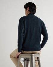 Load image into Gallery viewer, N.Peal Men's Mayfair Turtle Neck Cashmere Jumper Indigo Blue

