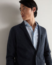 Load image into Gallery viewer, N.Peal Men's Marlborough Fine Gauge Cashmere Jacket Indigo Blue
