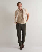 Load image into Gallery viewer, N.Peal Men's Polzeath Cotton Cashmere Polo T-Shirt Sandstone Brown
