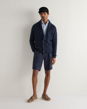 Load image into Gallery viewer, N.Peal Men's Garrick Shawl Cable Cashmere Cardigan Indigo Blue
