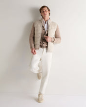 Load image into Gallery viewer, N.Peal Men's Garrick Shawl Cable Cashmere Cardigan Oatmeal Brown
