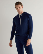 Load image into Gallery viewer, N.Peal Men's Cotton Cashere Silk Hoodie French Blue
