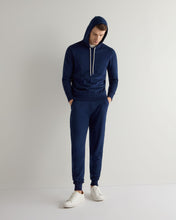 Load image into Gallery viewer, N.Peal Men's Cotton Cashere Silk Hoodie French Blue
