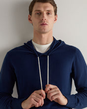 Load image into Gallery viewer, N.Peal Men's Cotton Cashere Silk Hoodie French Blue
