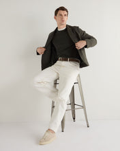 Load image into Gallery viewer, N.Peal Men's Shoreditch Round Neck Cashmere Jumper Arabica Khaki Green
