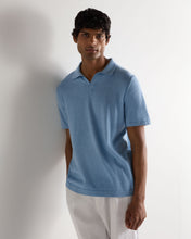 Load image into Gallery viewer, N.Peal Men's Polo Cotton Cashmere T-Shirt Cornflower Blue

