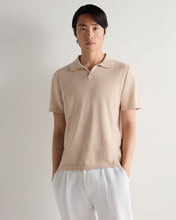Load image into Gallery viewer, N.Peal Men's Polo Cotton Cashmere T-Shirt Sandstone Brown
