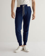 Load image into Gallery viewer, N.Peal Men's Cotton Cashmere Silk Jogger French Blue
