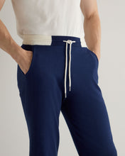 Load image into Gallery viewer, N.Peal Men's Cotton Cashmere Silk Jogger French Blue
