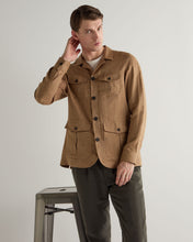Load image into Gallery viewer, N.Peal Men's Safari Linen Jacket Tan Brown
