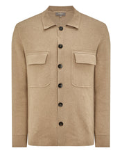 Load image into Gallery viewer, N.Peal Men's Cotton Silk Cashmere Overshirt Taupe Brown
