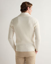 Load image into Gallery viewer, N.Peal Men's Cotton Blend Shawl Cardigan White
