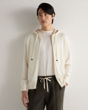 Load image into Gallery viewer, N.Peal Men's Cotton Silk Cashmere Hoodie New Ivory White
