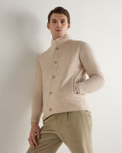 Load image into Gallery viewer, N.Peal Men's Cashmere Quilted Gilet Ecru White
