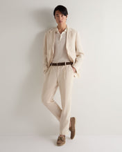 Load image into Gallery viewer, N.Peal Men's Linen Blend Polo Shirt New Ivory White
