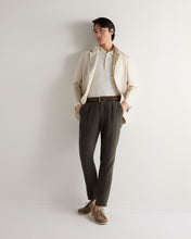 Load image into Gallery viewer, N.Peal Men's Moss Stitch Cotton Cashmere Polo New Ivory White
