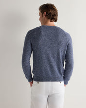 Load image into Gallery viewer, N.Peal Men's Marl Cotton Cashmere Sweatshirt Blue Marl
