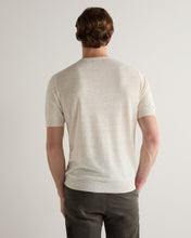 Load image into Gallery viewer, N.Peal Men's Linen Blend T-Shirt New Ivory White
