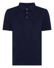 Load image into Gallery viewer, N.Peal Men's Hove Cotton Polo Navy Blue
