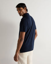 Load image into Gallery viewer, N.Peal Men's Hove Cotton Polo Navy Blue
