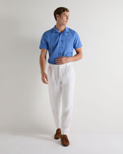 Load image into Gallery viewer, N.Peal Men's Cuban Linen Blend Collar Shirt Blue
