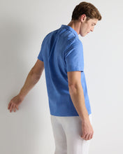 Load image into Gallery viewer, N.Peal Men's Cuban Linen Blend Collar Shirt Blue
