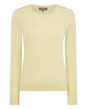Load image into Gallery viewer, N.Peal Women's Evie Classic Round Neck Cashmere Jumper Granita Yellow
