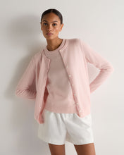 Load image into Gallery viewer, N.Peal Women's Olivia Round Neck Cashmere Cardigan Blossom Pink
