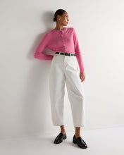 Load image into Gallery viewer, N.Peal Women's Olivia Round Neck Cashmere Cardigan Camellia Pink
