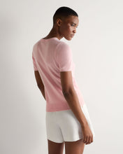 Load image into Gallery viewer, N.Peal Women's Milly Classic Cashmere T-Shirt Blossom Pink
