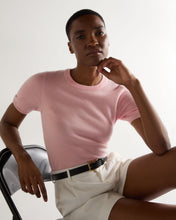 Load image into Gallery viewer, N.Peal Women's Milly Classic Cashmere T-Shirt Blossom Pink

