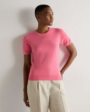 Load image into Gallery viewer, N.Peal Women's Milly Classic Cashmere T-Shirt Camellia Pink
