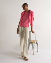 Load image into Gallery viewer, N.Peal Women's Milly Classic Cashmere T-Shirt Camellia Pink
