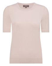 Load image into Gallery viewer, N.Peal Women's Milly Classic Cashmere T-Shirt Dusk Pink
