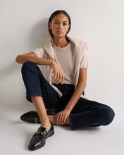 Load image into Gallery viewer, N.Peal Women's Milly Classic Cashmere T-Shirt Dusk Pink
