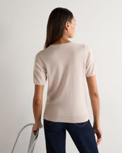 Load image into Gallery viewer, N.Peal Women's Milly Classic Cashmere T-Shirt Dusk Pink
