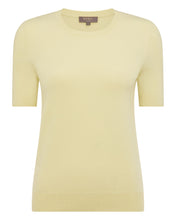 Load image into Gallery viewer, N.Peal Women's Milly Classic Cashmere T-Shirt Granita Yellow

