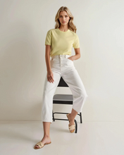 Load image into Gallery viewer, N.Peal Women's Milly Classic Cashmere T-Shirt Granita Yellow
