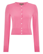 Load image into Gallery viewer, N.Peal Women's Ivy Cropped Cashmere Cardigan Camellia Pink
