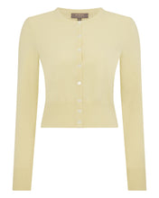 Load image into Gallery viewer, N.Peal Women's Ivy Cropped Cashmere Cardigan Granita Yellow
