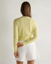 Load image into Gallery viewer, N.Peal Women's Ivy Cropped Cashmere Cardigan Granita Yellow
