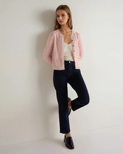 Load image into Gallery viewer, N.Peal Women's Myla Cable Cashmere Cardigan Blossom Pink
