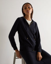Load image into Gallery viewer, N.Peal Women's Ada Cashmere Hoodie Navy Blue
