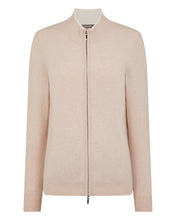 Load image into Gallery viewer, N.Peal Women's Alisa Full Zip Cashmere Cardigan Ecru White
