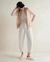 Load image into Gallery viewer, N.Peal Women's Alisa Full Zip Cashmere Cardigan Ecru White
