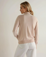 Load image into Gallery viewer, N.Peal Women's Alisa Full Zip Cashmere Cardigan Ecru White
