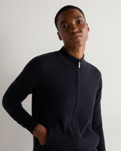 Load image into Gallery viewer, N.Peal Women&#39;s Alisa Full Zip Cashmere Cardigan Navy Blue
